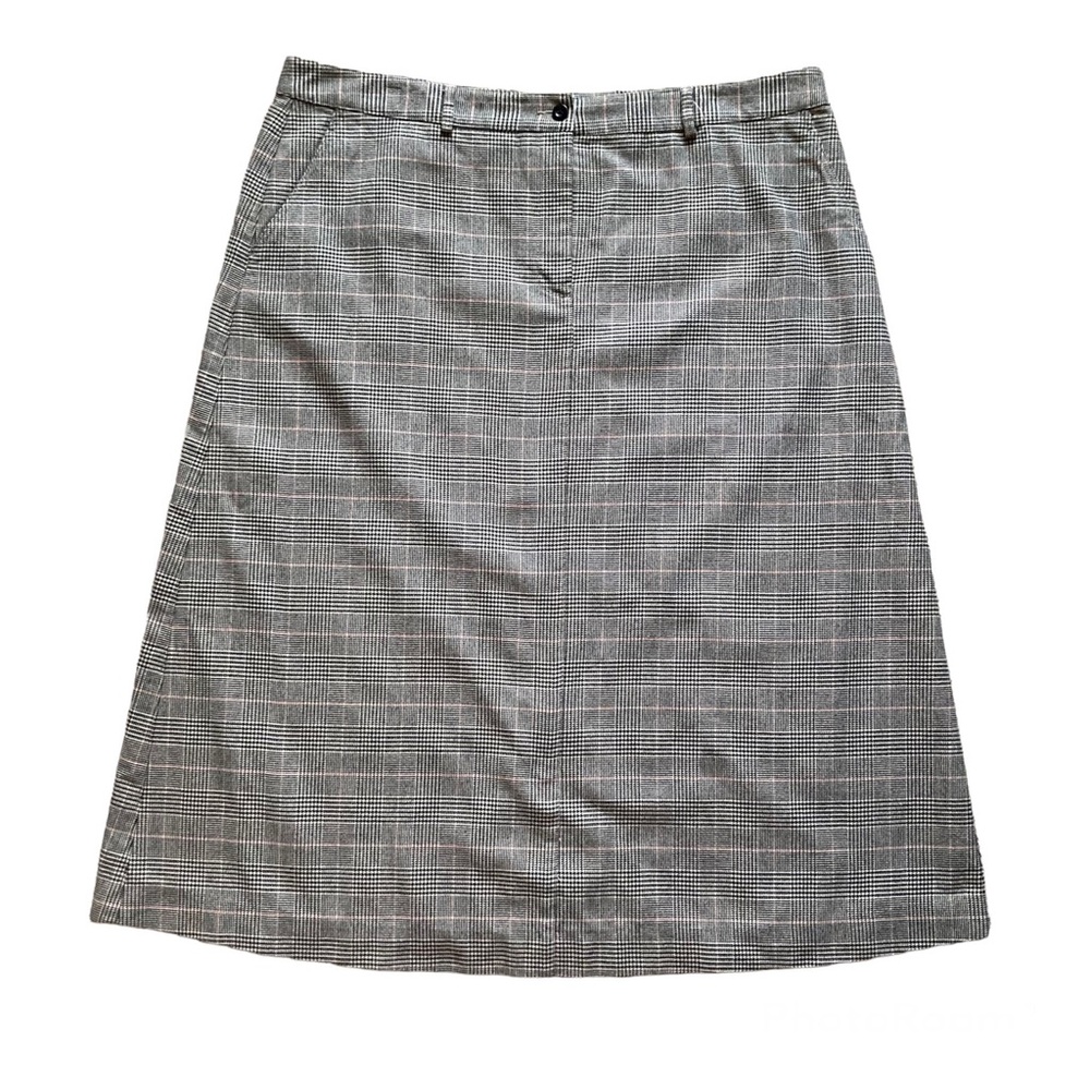 LL Bean Weekend Plaid Classic Fit Check Flannel A Line Skirt